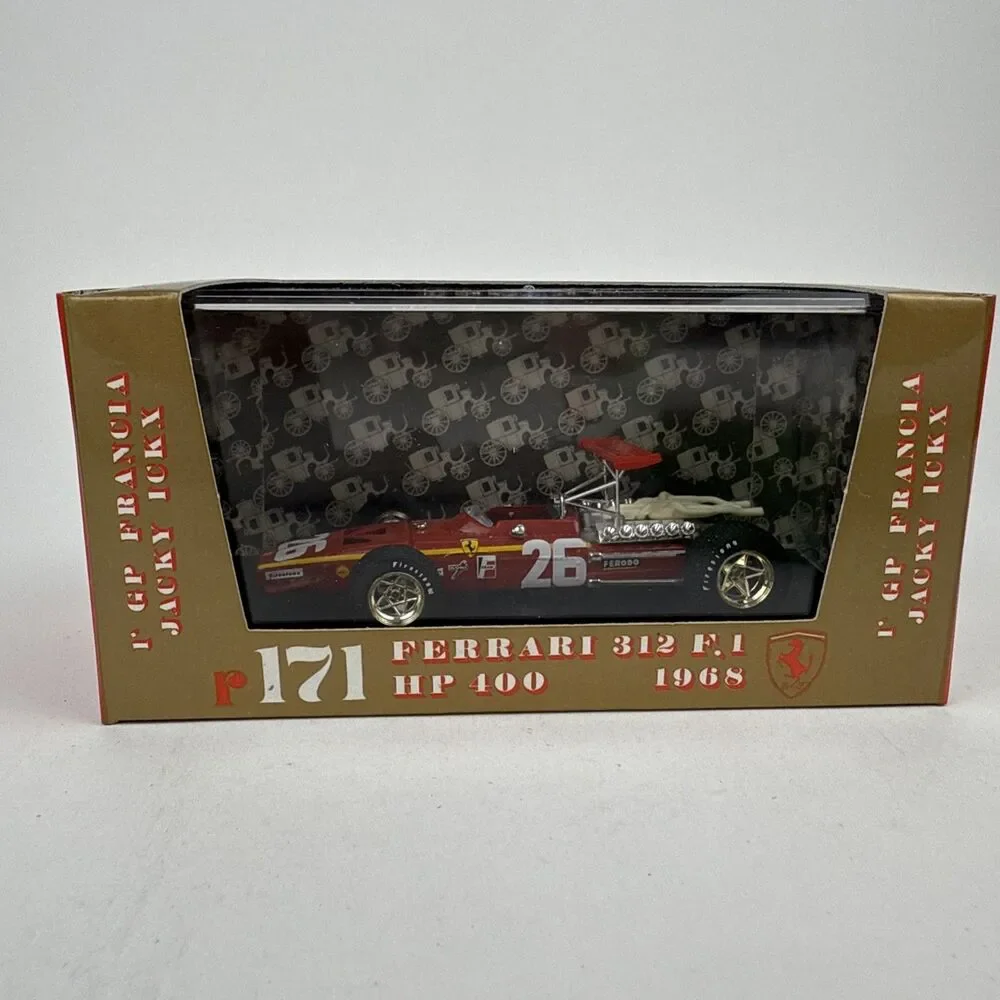 Brumm Models 1:43 Scale R171 - 1968 Ferrari 312F1 HP400 Red #26